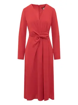 Max Mara: Платье с v-образным вырезом 