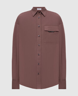 Brunello Cucinelli: Коричневая рубашка 