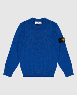 Stone Island: Синий свитер 