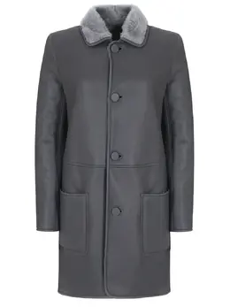 CELINE: Серая дублёнка 