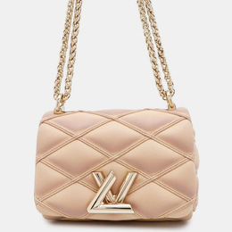 Louis Vuitton: Бежевая сумка 
