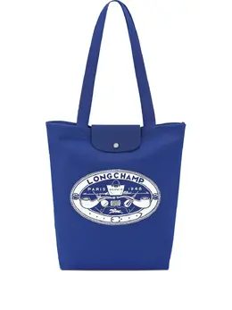 Longchamp: Сумка-шоппер  Le Pliage с принтом