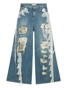 Blumarine: Рваные джинсы 