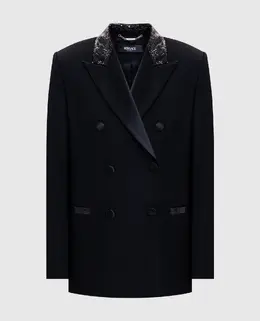 Versace: Чёрный жакет 