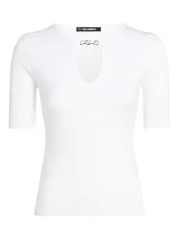 Karl Lagerfeld: Трикотажный топ  Signature
