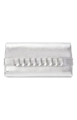 Jimmy Choo: Серебристый клатч 