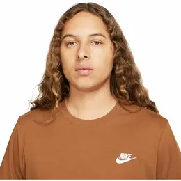 NIKE: Коричневая футболка  Club