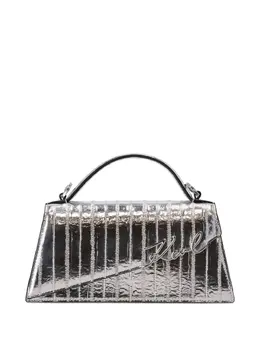 Karl Lagerfeld: Серебристая сумка-шоппер 