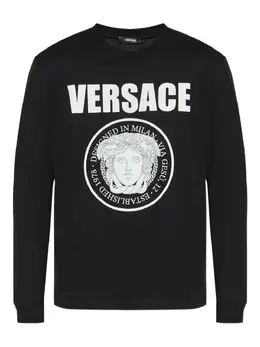 Versace: Футболка  Medusa с длинным рукавом