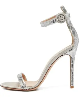 Gianvito Rossi: Серебристые сандалии 