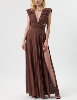 ELISABETTA FRANCHI: Коричневое платье 