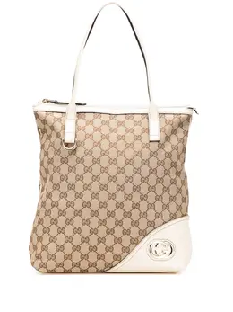 Gucci Pre-Owned: Коричневая сумка-шоппер 