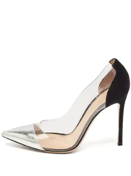 Gianvito Rossi: Серебристые туфли 