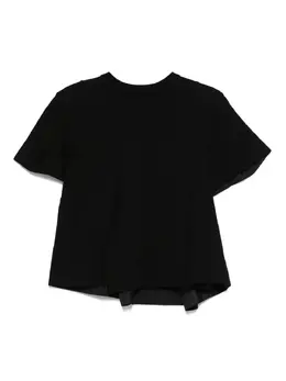 sacai: Чёрная футболка 