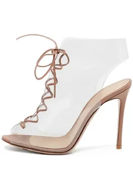 Gianvito Rossi: Бежевые ботинки 