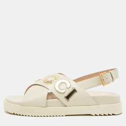 Gucci: Белые сандалии 