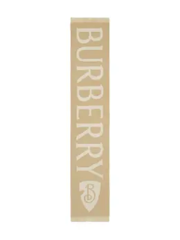 Burberry: Бежевый шарф 