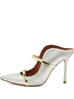 Malone Souliers: Серебристые сабо 