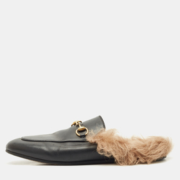 Gucci: Чёрные сандалии  Princetown