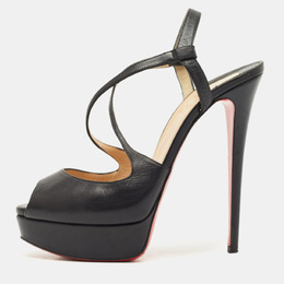 Christian Louboutin: Чёрные сандалии 
