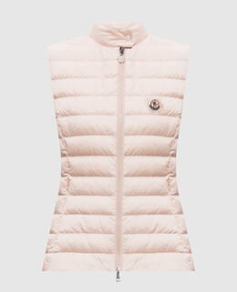 Moncler: Розовый жилет 