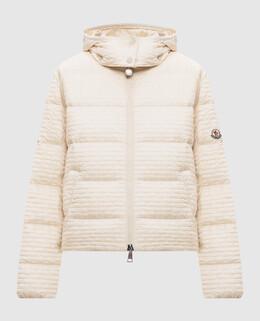 Moncler: Бежевая куртка 