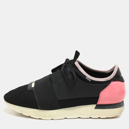 Balenciaga: Чёрные кроссовки  Race Runner