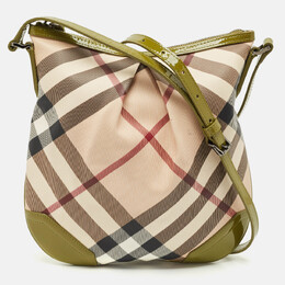 Burberry: Зелёная сумка через плечо 