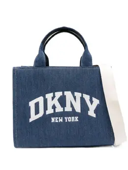 DKNY: Голубая сумка-шоппер 