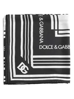 Dolce & Gabbana: Чёрный шарф 