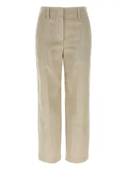 Brunello Cucinelli: Бежевые брюки 