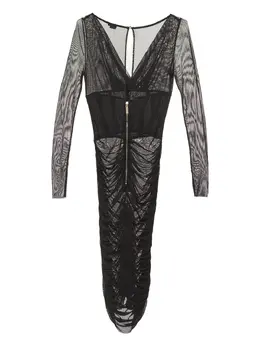 Elisabetta Franchi: Платье в сетку 