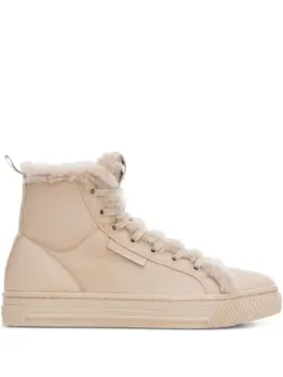 Gianvito Rossi: Бежевые ботинки 