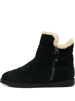 CHANEL Pre-Owned: Чёрные ботинки 