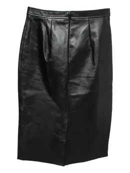 Burberry Pre-Owned: Кожаная юбка 