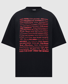 Vetements: Чёрная футболка 