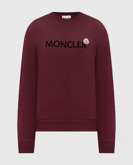 Moncler: Бордовый свитшот 