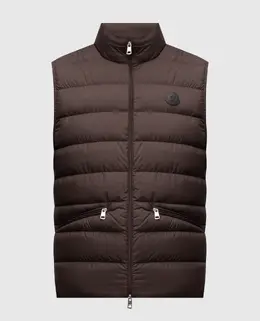 Moncler: Коричневый жилет 