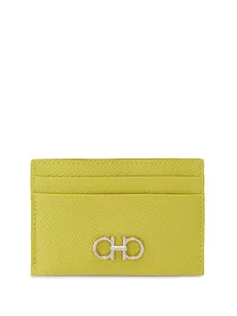 Ferragamo: Зелёный картхолдер  Gancini