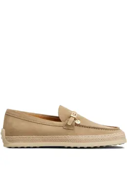 Tod's: Бежевые лоферы 