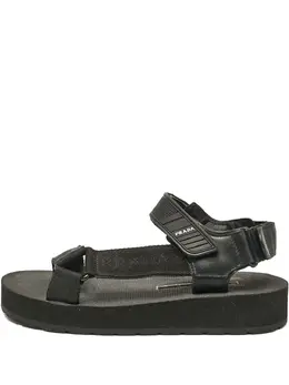 Prada Pre-Owned: Чёрные сандалии 