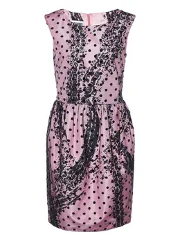Moschino Pre-Owned: Платье в горошек 