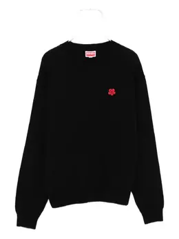 Kenzo: Свитер с цветочным принтом 