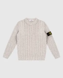 Stone Island: Серый свитер 