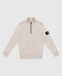Stone Island: Серый свитер 