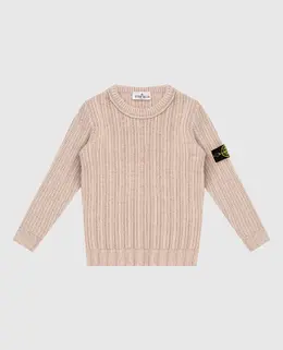 Stone Island: Бежевый свитер 