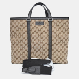 Gucci: Бежевая сумка-шоппер 