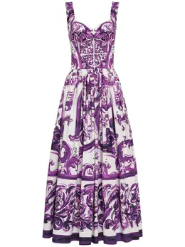 DOLCE & GABBANA: Хлопковое платье  Majolica