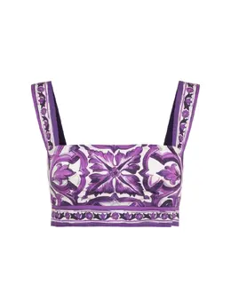 DOLCE & GABBANA: Хлопковый топ  Majolica