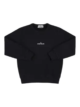 STONE ISLAND JUNIOR: Хлопковый свитшот 
